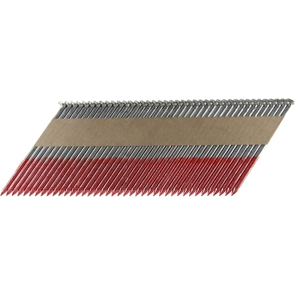 Collated Framing Nail, 8.5 in L, Hot Dipped Galvanized, Round Head, 33 Degrees, 500 PK